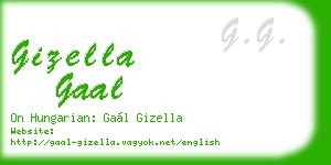 gizella gaal business card